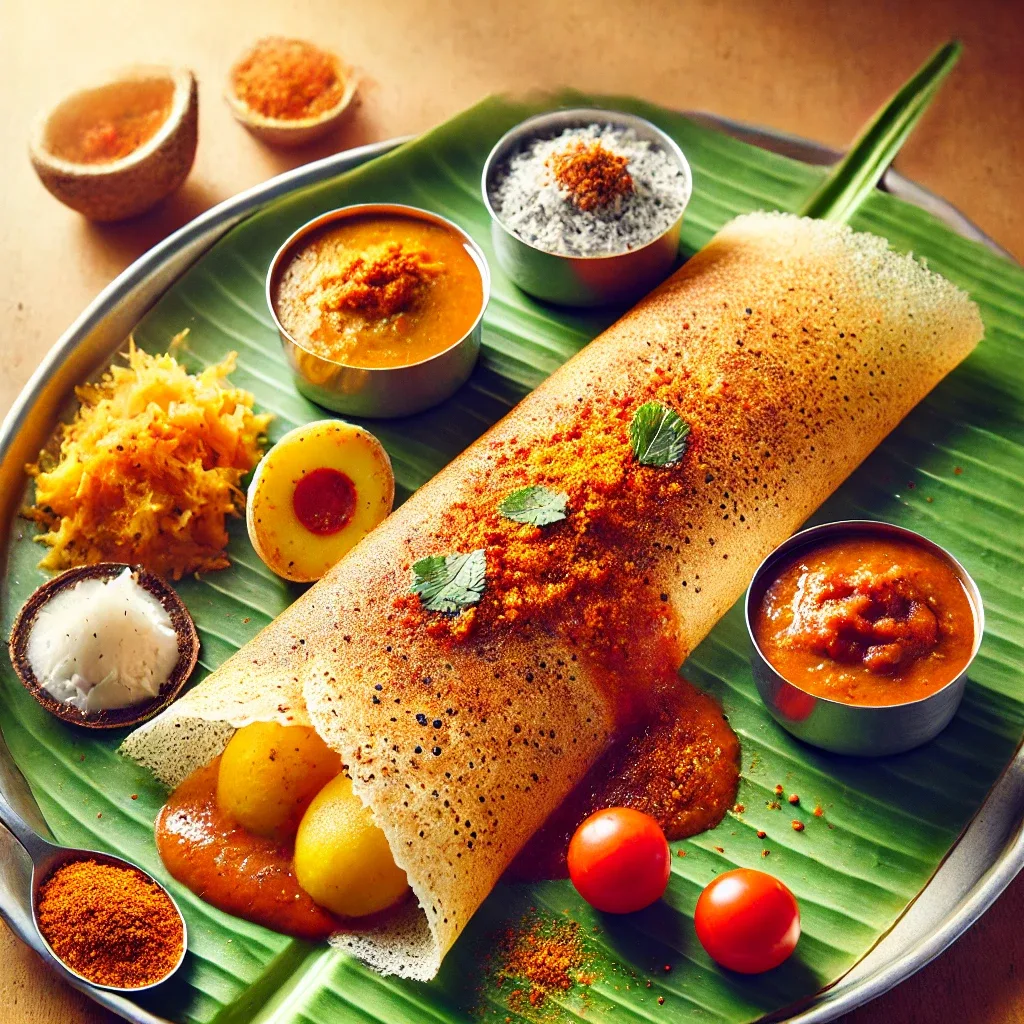 South Indian Podi Masala Dosa